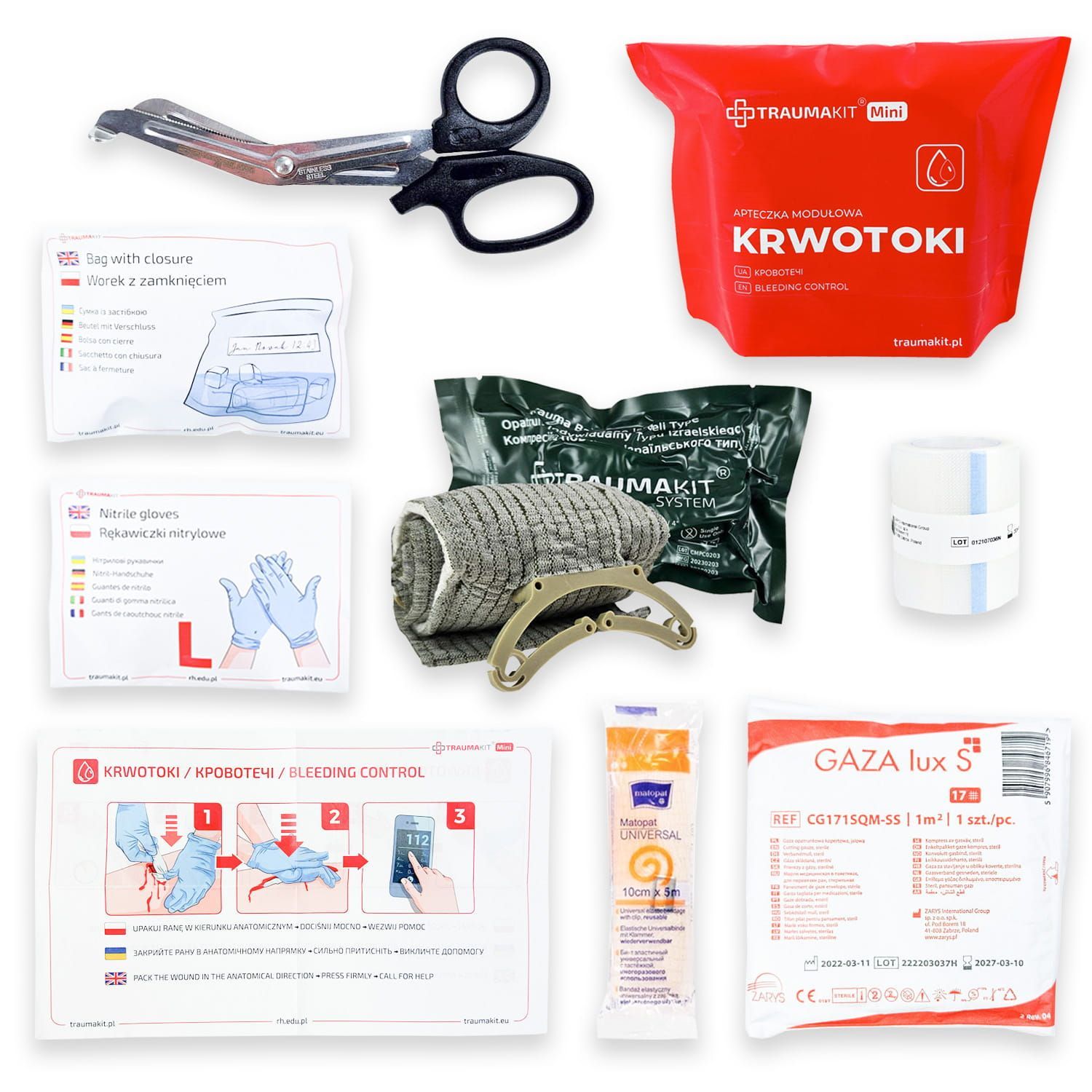 TRAUMAKIT Mini Apteczka Modułowa (K) - Krwotoki