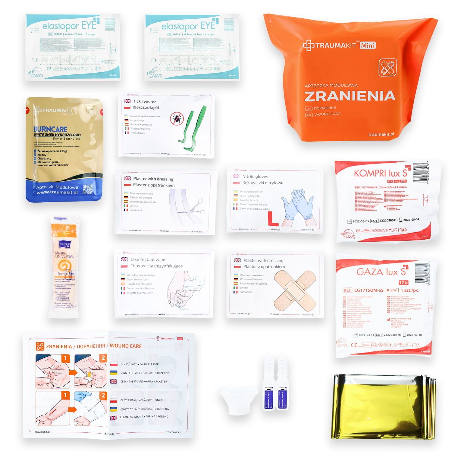 TRAUMAKIT Mini Apteczka Modułowa 4 KRZW (DIN)