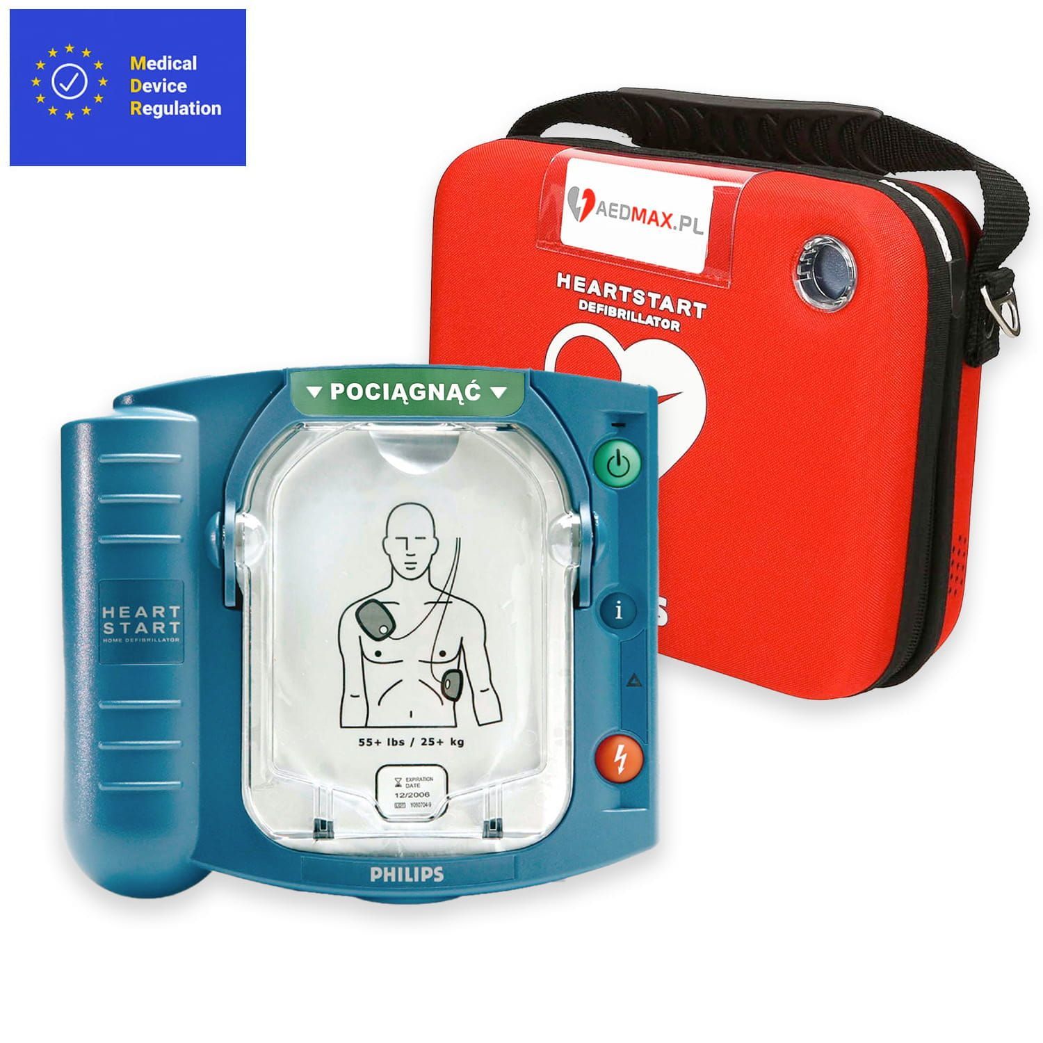 Defibrylator AED Philips HS1 w torbie Slim