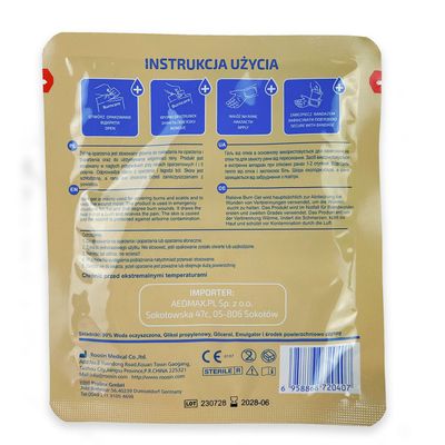 Opatrunek hydrożelowy Burncare 10x10cm TRAUMA KIT