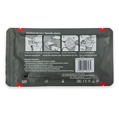 Opatrunek wentylowy typu BCS Chest Seal Vented TRAUMA KIT