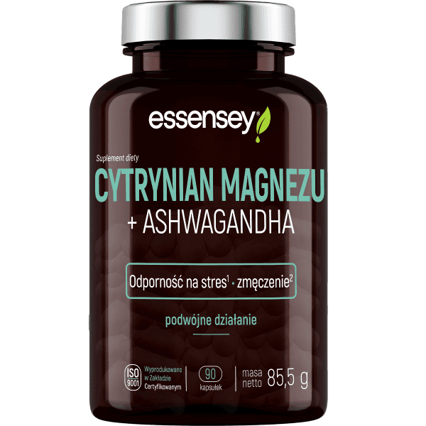 Cytrynian Magnezu + Ashwagandha w 90 kapsułkach