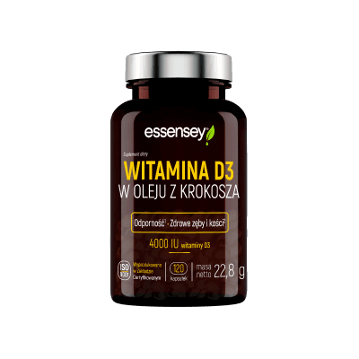 Witamina D3 w oleju z krokosza w 120 kapsułkach
