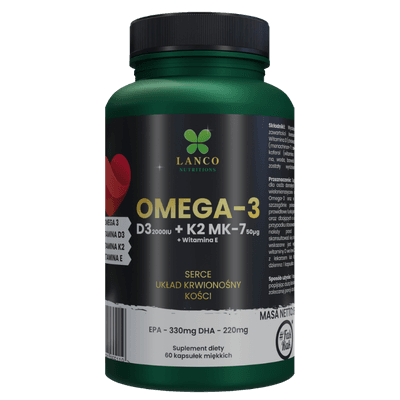 Omega-3 + D3 + K2 60 kapsułek