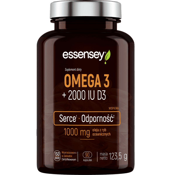 Omega 3 + 2000 IU D3 w 90 kapsułkach