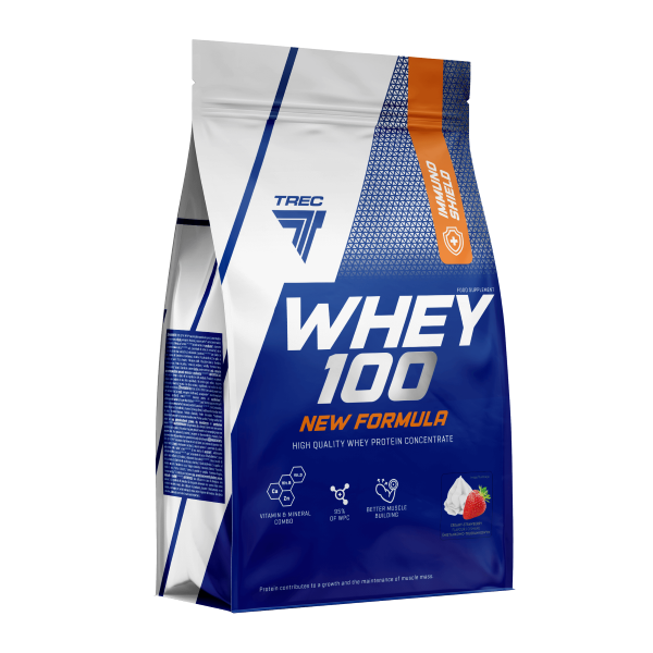 Białko Whey 100 New Formula Kremowa Truskawka