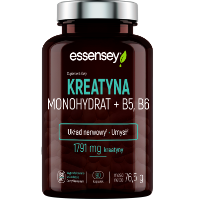 Kreatyna Monohydrat + B5, B6 w 90 kapsułkach