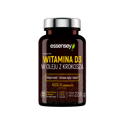 Witamina D3 w oleju z krokosza w 120 kapsułkach