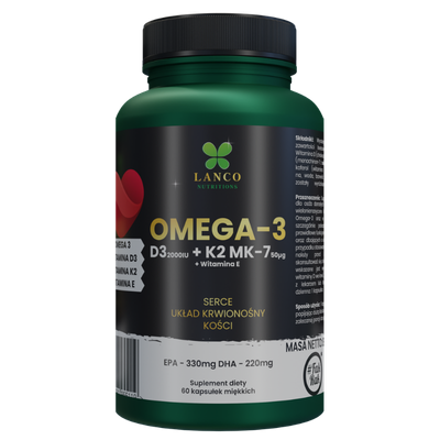 Lanco Nutritions Omega-3 + D3 + K2 60 kapsułek