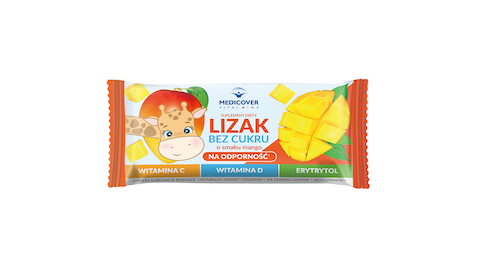 Lizak na odporność o smaku mango, 5 szt.