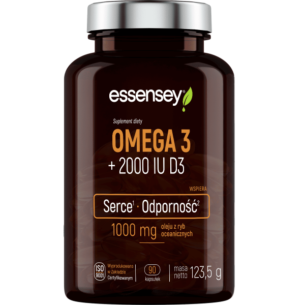 Omega 3 + 2000 IU D3 w 90 kapsułkach