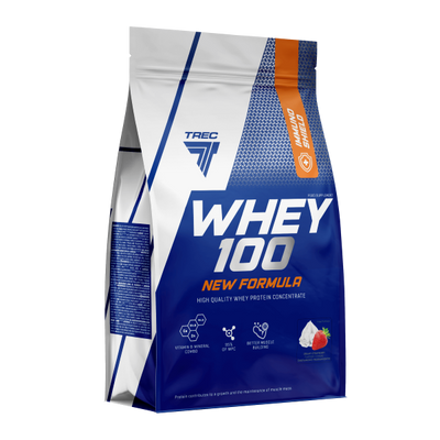 Białko Whey 100 New Formula Kremowa Truskawka