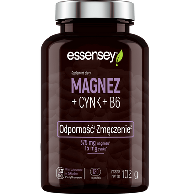 Magnez + Cynk + Witamina B6 w 120 kapsułkach