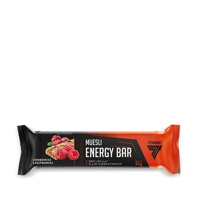 Baton muesli o smaku żurowinowo-malinowym